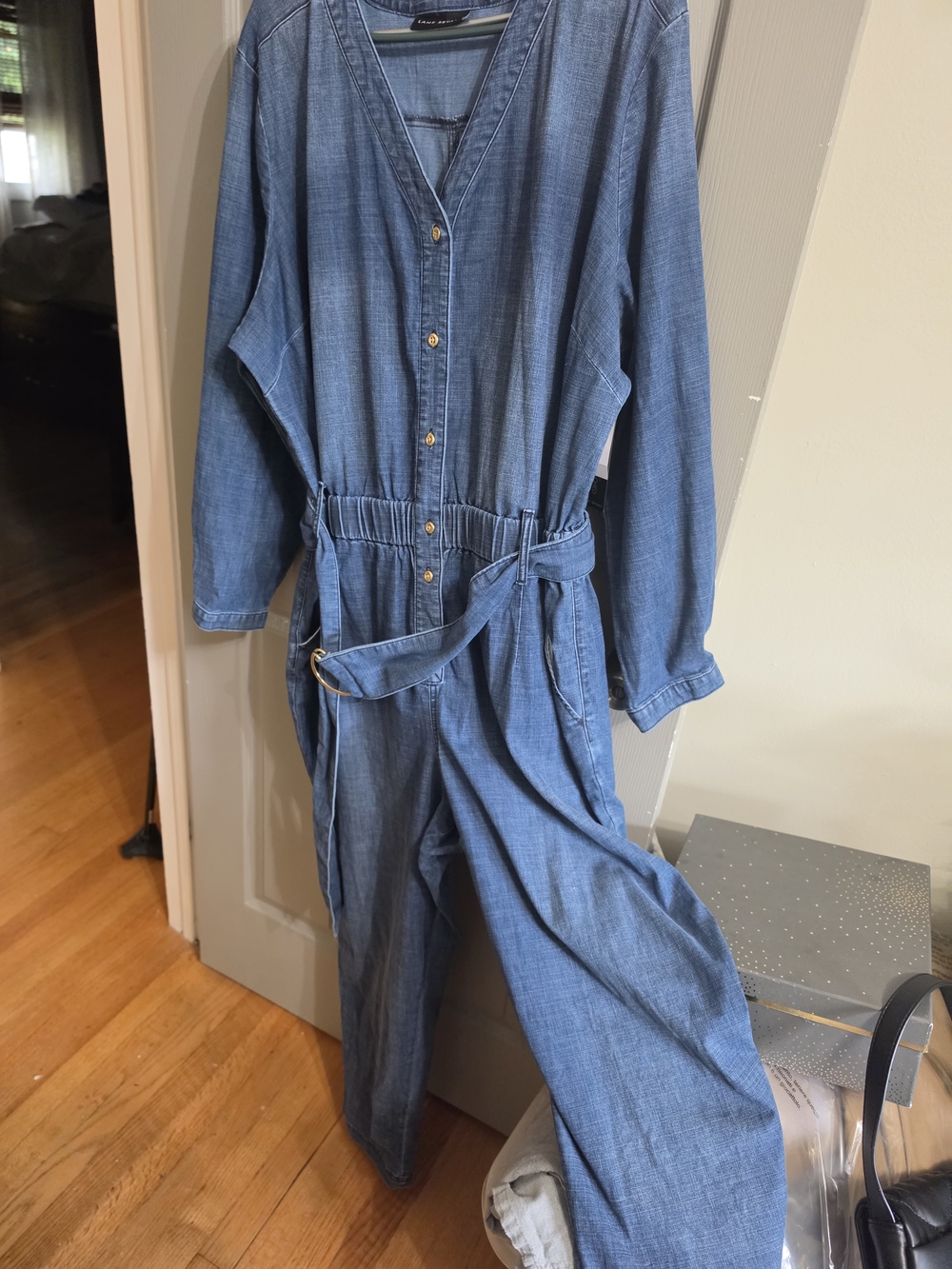 Denim Blue Utility Jumpsuit with Belt - NWT